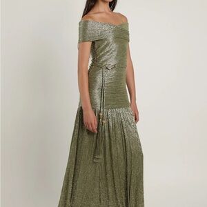 Sabina Musayev Nolan Dress - Olive (L) NWT